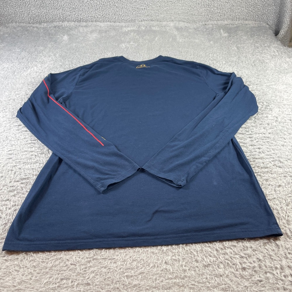 Under Armour Project Rock Mens Large Navy Blue Long Sleeve Brahma Bull T-Shirt - Picture 8 of 9